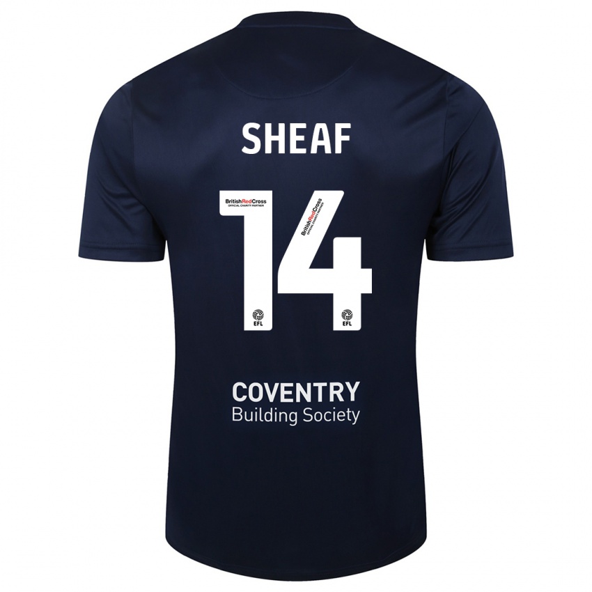 Kinderen Ben Sheaf #14 Rode Marine Uitshirt Uittenue 2023/24 T-Shirt