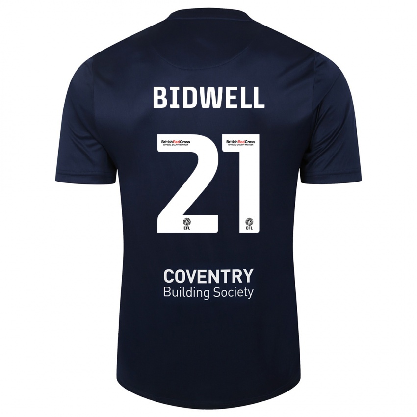 Kinderen Jake Bidwell #21 Rode Marine Uitshirt Uittenue 2023/24 T-Shirt