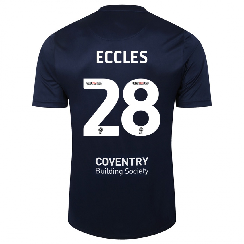 Kinderen Josh Eccles #28 Rode Marine Uitshirt Uittenue 2023/24 T-Shirt