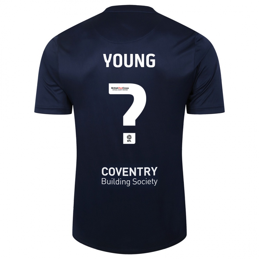 Kinderen Shay Young #0 Rode Marine Uitshirt Uittenue 2023/24 T-Shirt