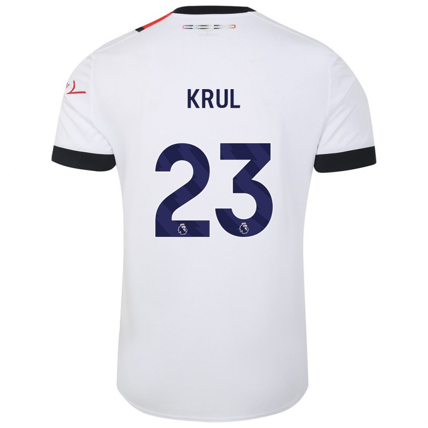 Kinderen Tim Krul #23 Wit Uitshirt Uittenue 2023/24 T-Shirt