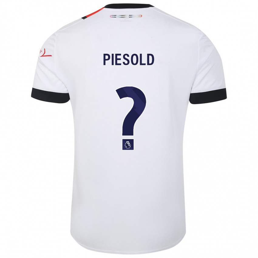 Kinderen Axel Piesold #0 Wit Uitshirt Uittenue 2023/24 T-Shirt