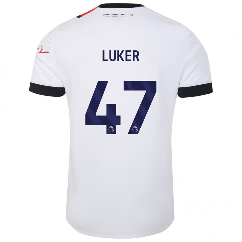 Kinderen Jayden Luker #47 Wit Uitshirt Uittenue 2023/24 T-Shirt