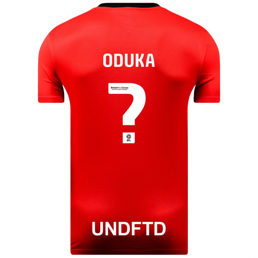 Kinderen Engwau Oduka #0 Rood Uitshirt Uittenue 2023/24 T-Shirt