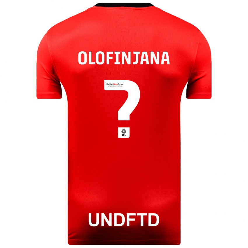 Kinderen Femi Olofinjana #0 Rood Uitshirt Uittenue 2023/24 T-Shirt