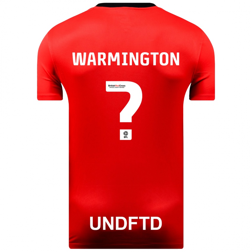 Kinderen Tyrese Warmington #0 Rood Uitshirt Uittenue 2023/24 T-Shirt