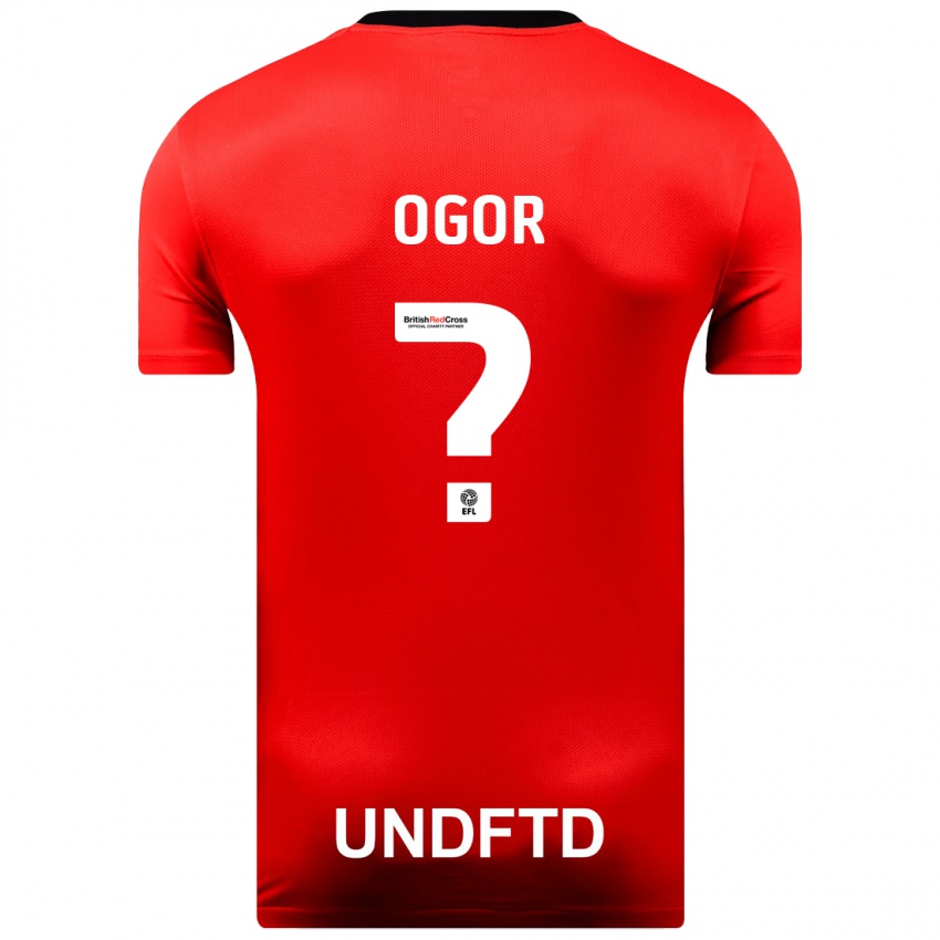 Kinderen Chris Ogor #0 Rood Uitshirt Uittenue 2023/24 T-Shirt