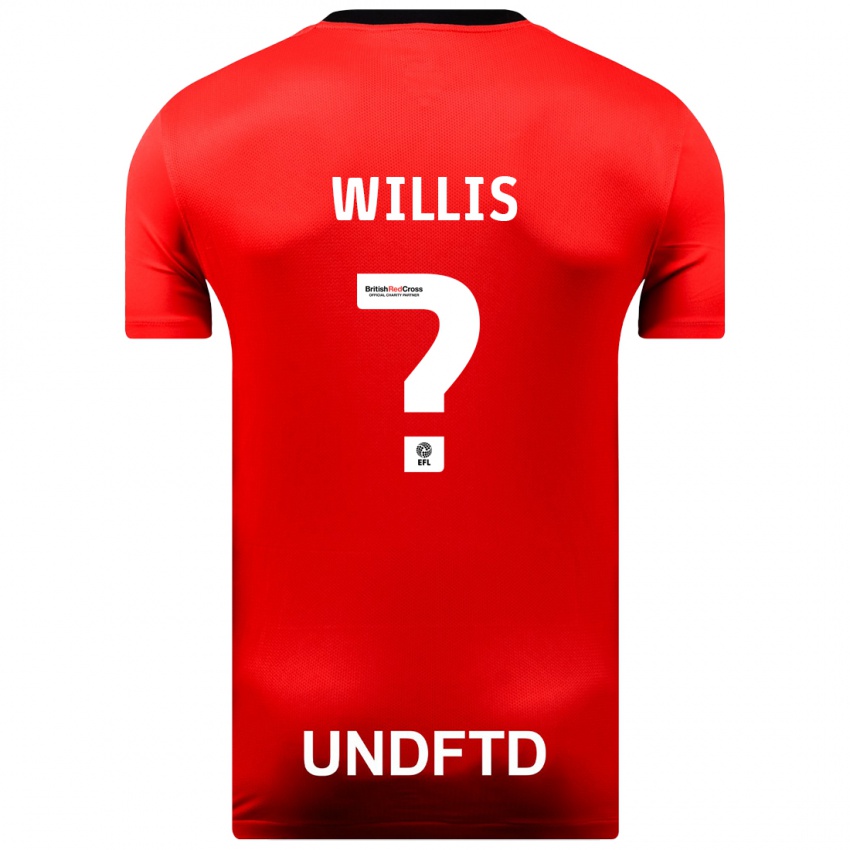 Kinderen Zach Willis #0 Rood Uitshirt Uittenue 2023/24 T-Shirt