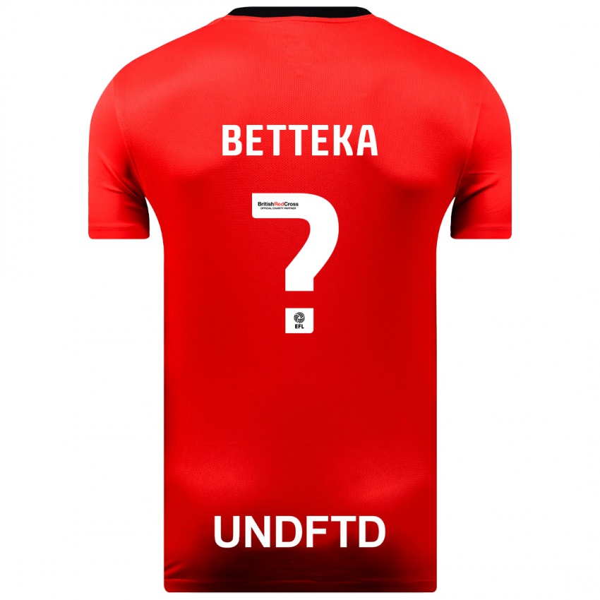 Kinderen Zaid Betteka #0 Rood Uitshirt Uittenue 2023/24 T-Shirt