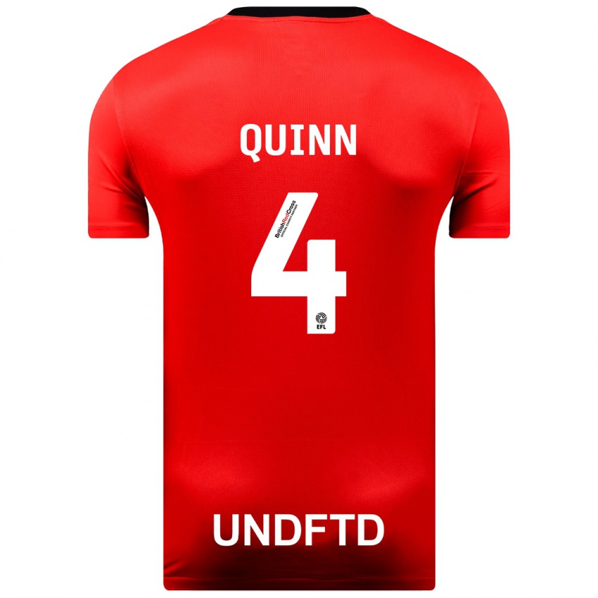 Kinderen Louise Catherine Quinn #4 Rood Uitshirt Uittenue 2023/24 T-Shirt