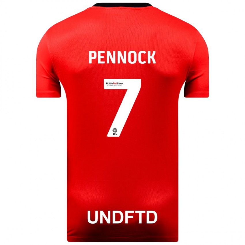 Kinderen Jade Pennock #7 Rood Uitshirt Uittenue 2023/24 T-Shirt