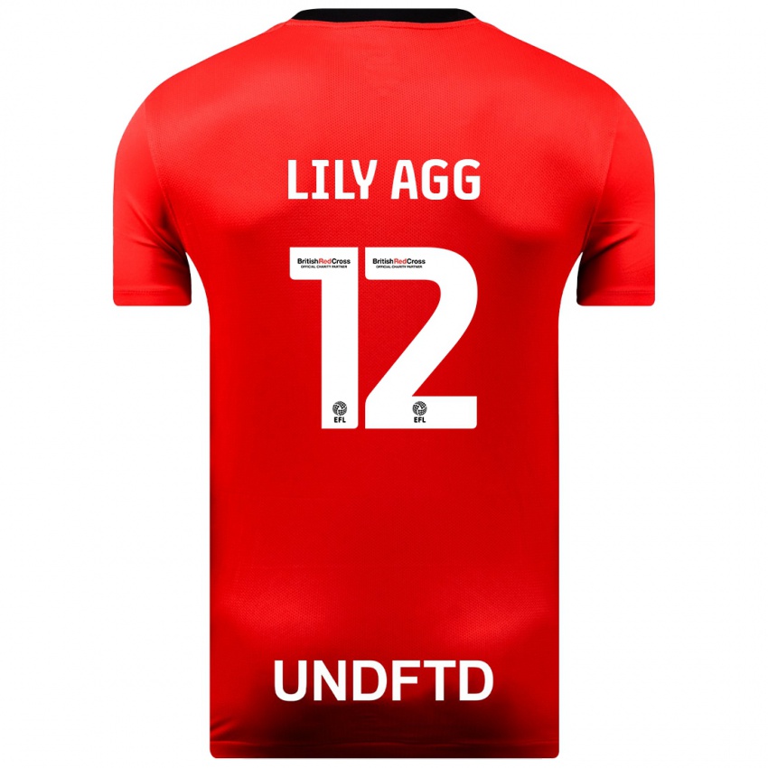 Kinderen Lily Agg #12 Rood Uitshirt Uittenue 2023/24 T-Shirt