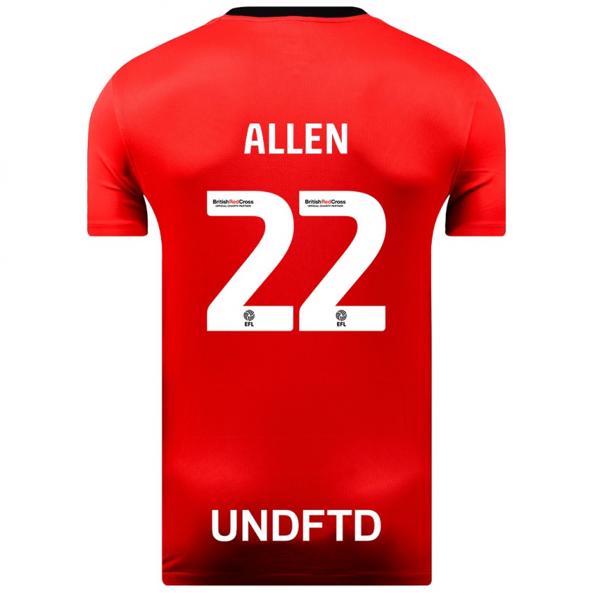 Kinderen Remi Allen #22 Rood Uitshirt Uittenue 2023/24 T-Shirt