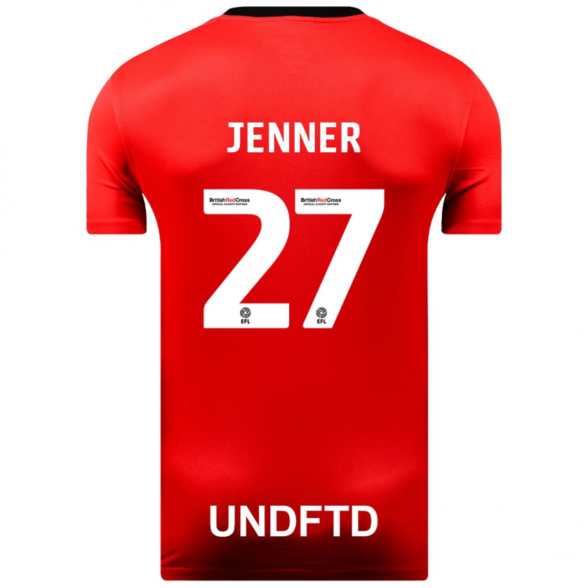 Kinderen Abbi Jenner #27 Rood Uitshirt Uittenue 2023/24 T-Shirt