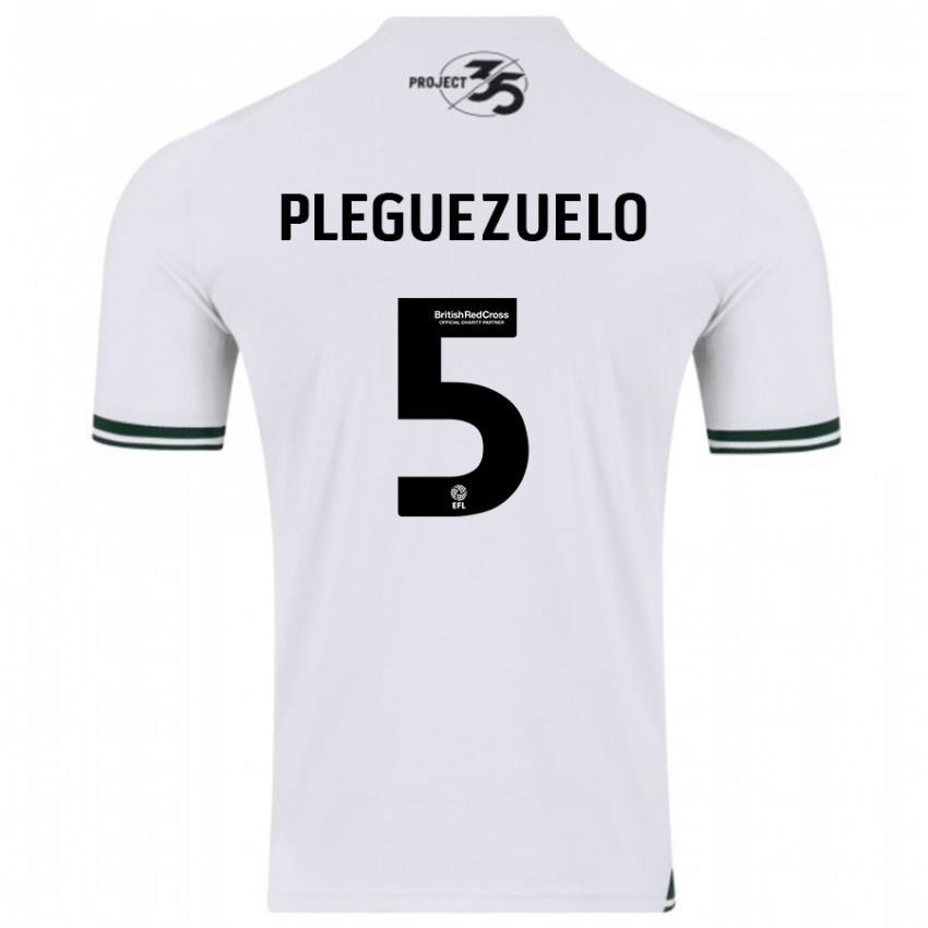 Kinderen Julio Pleguezuelo #5 Wit Uitshirt Uittenue 2023/24 T-Shirt