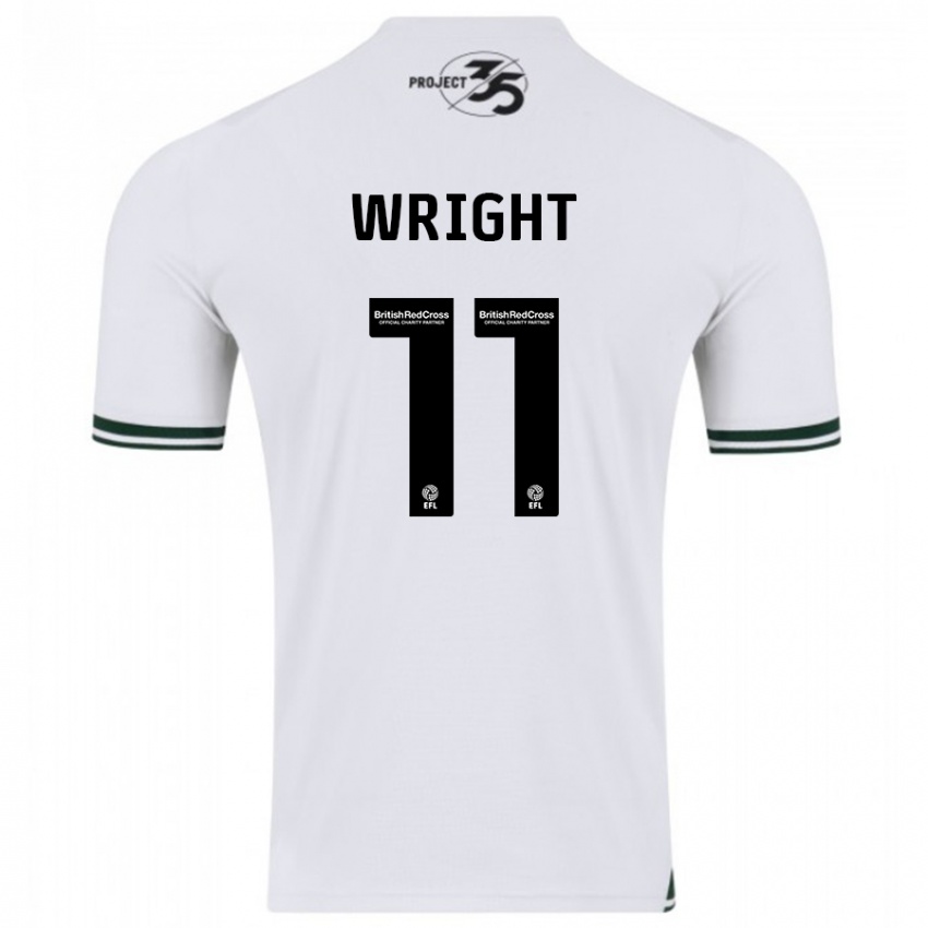 Kinderen Callum Wright #11 Wit Uitshirt Uittenue 2023/24 T-Shirt