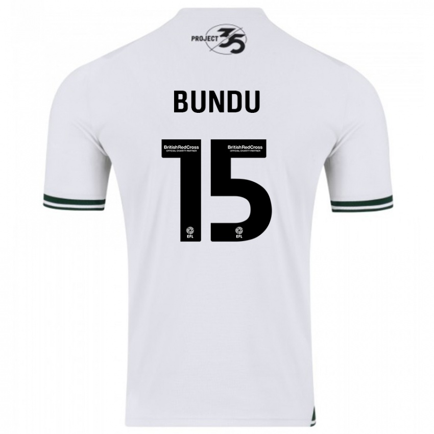 Kinderen Mustapha Bundu #15 Wit Uitshirt Uittenue 2023/24 T-Shirt