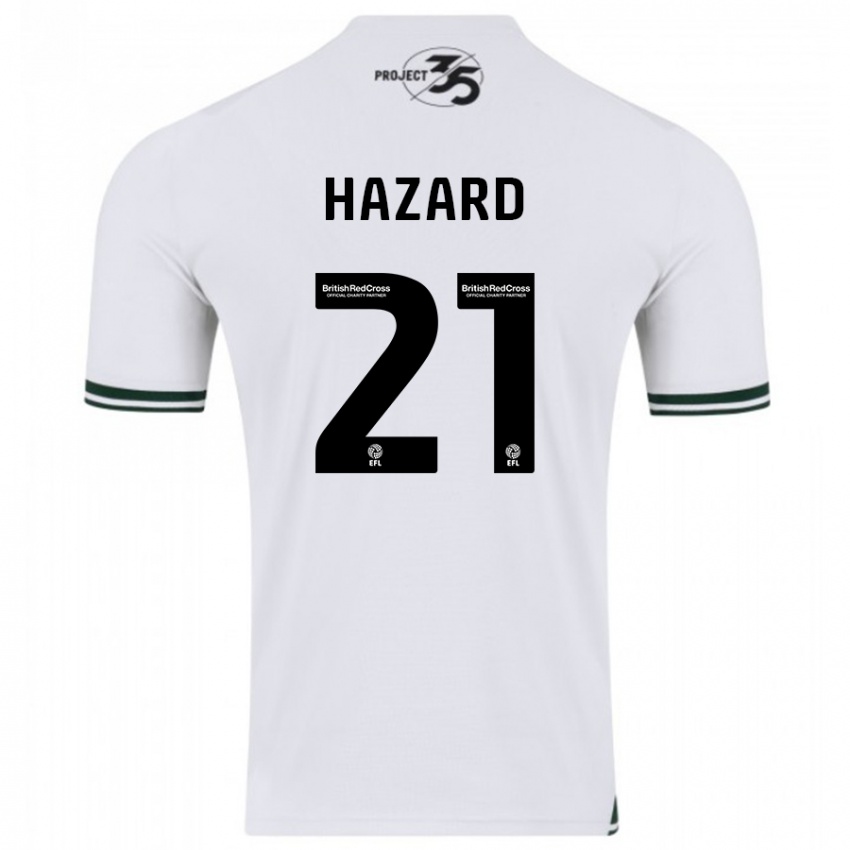 Kinderen Conor Hazard #21 Wit Uitshirt Uittenue 2023/24 T-Shirt
