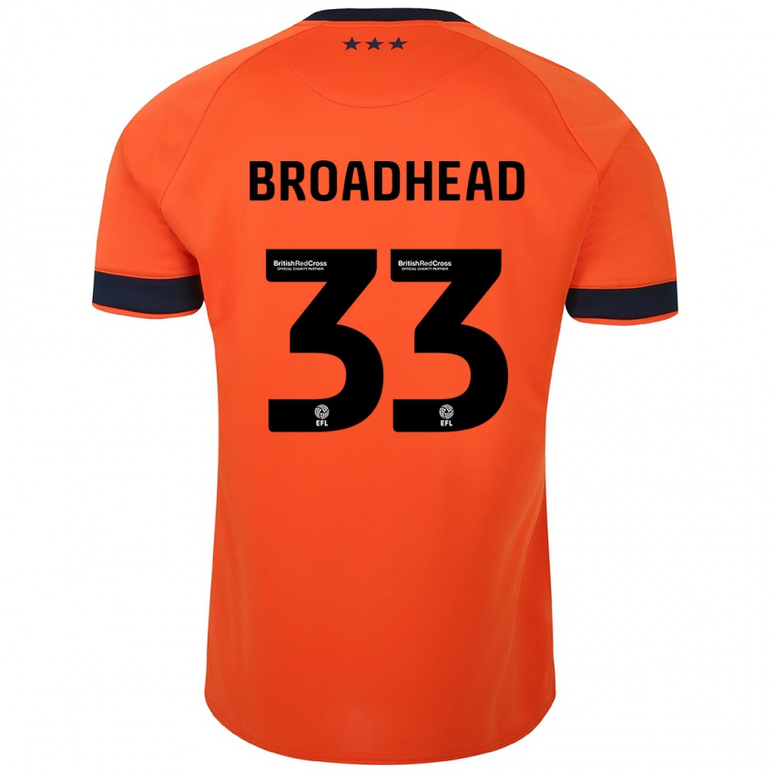 Kinderen Nathan Broadhead #33 Oranje Uitshirt Uittenue 2023/24 T-Shirt