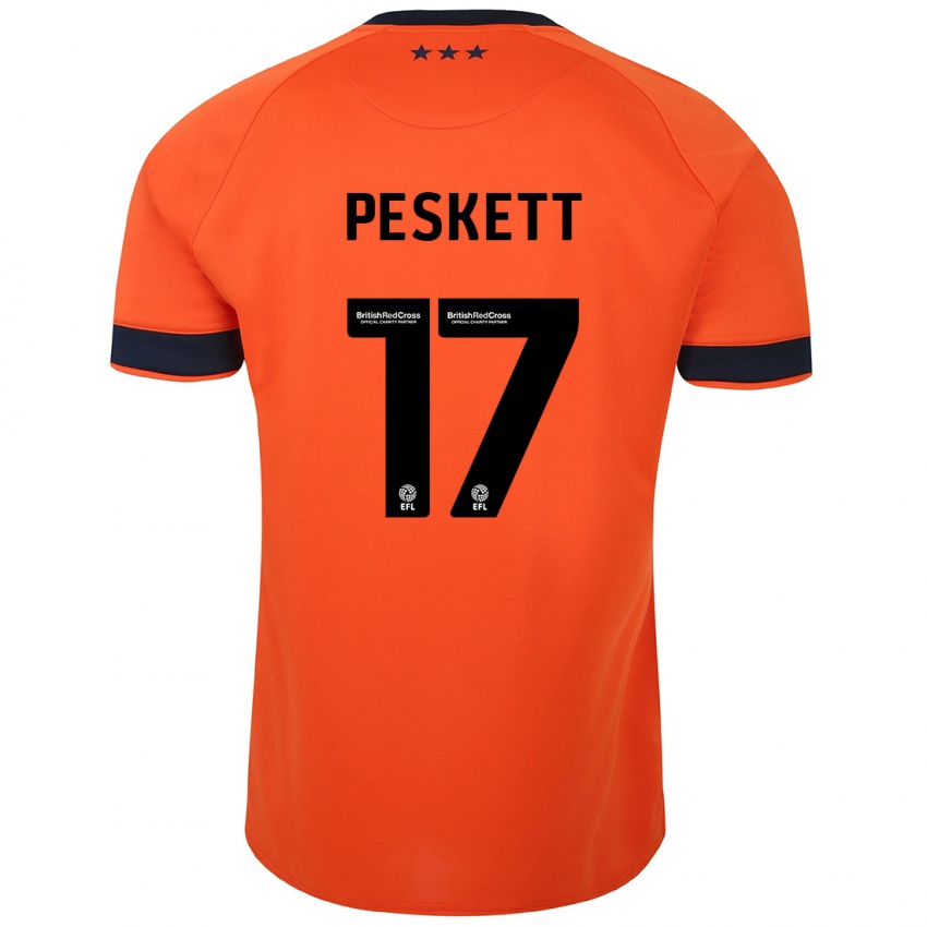 Kinderen Sophie Peskett #17 Oranje Uitshirt Uittenue 2023/24 T-Shirt