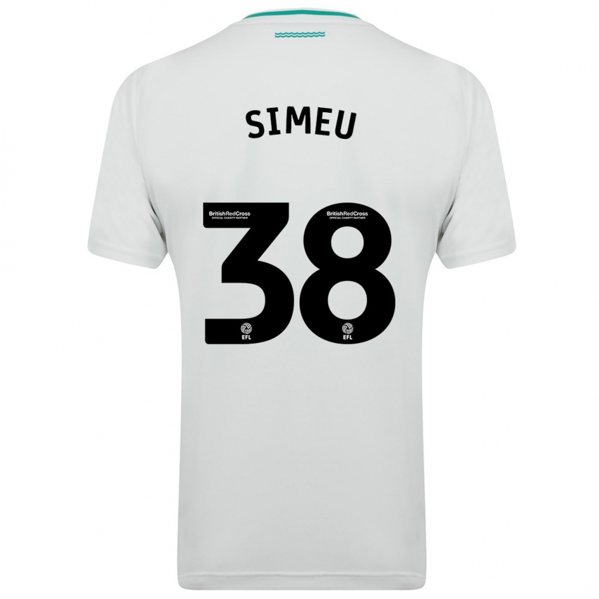 Kinderen Dynel Simeu #38 Wit Uitshirt Uittenue 2023/24 T-Shirt