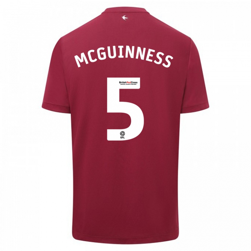 Kinderen Mark Mcguinness #5 Rood Uitshirt Uittenue 2023/24 T-Shirt