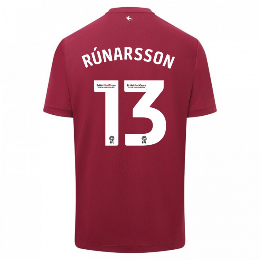 Kinderen Runar Alex Runarsson #13 Rood Uitshirt Uittenue 2023/24 T-Shirt