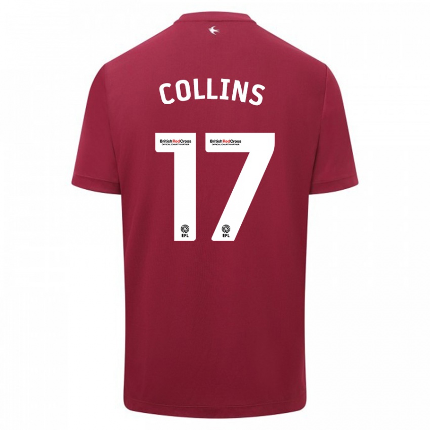 Kinderen Jamilu Collins #17 Rood Uitshirt Uittenue 2023/24 T-Shirt