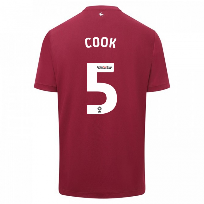 Kinderen Freddie Cook #5 Rood Uitshirt Uittenue 2023/24 T-Shirt