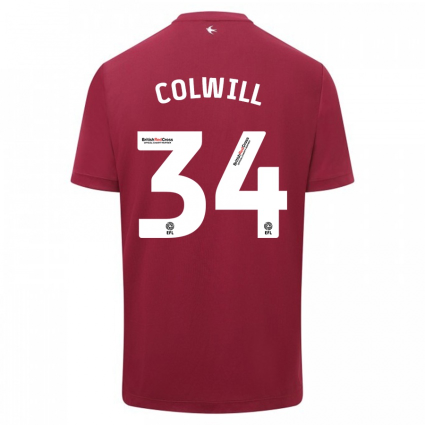 Kinderen Joel Colwill #34 Rood Uitshirt Uittenue 2023/24 T-Shirt