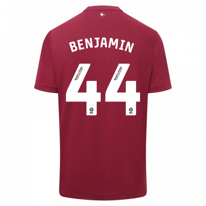 Kinderen Xavier Benjamin #44 Rood Uitshirt Uittenue 2023/24 T-Shirt