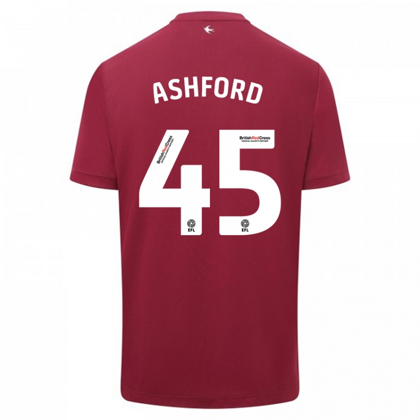 Kinderen Cian Ashford #45 Rood Uitshirt Uittenue 2023/24 T-Shirt