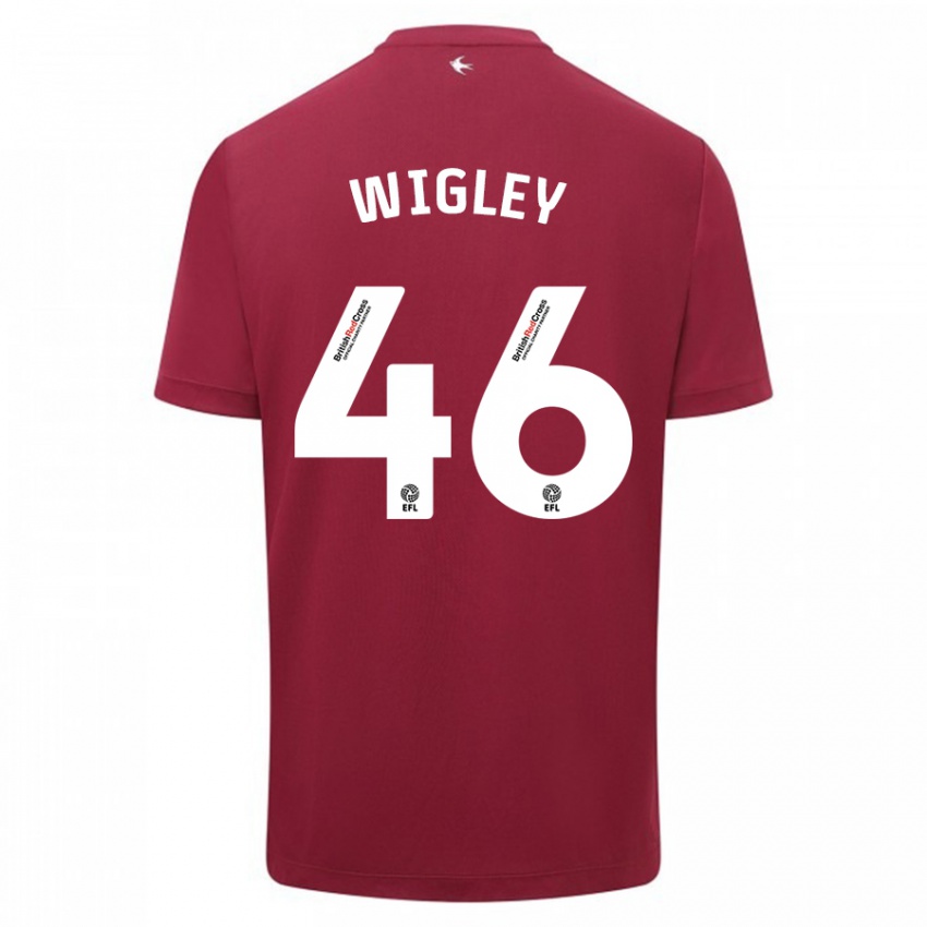 Kinderen Morgan Wigley #46 Rood Uitshirt Uittenue 2023/24 T-Shirt