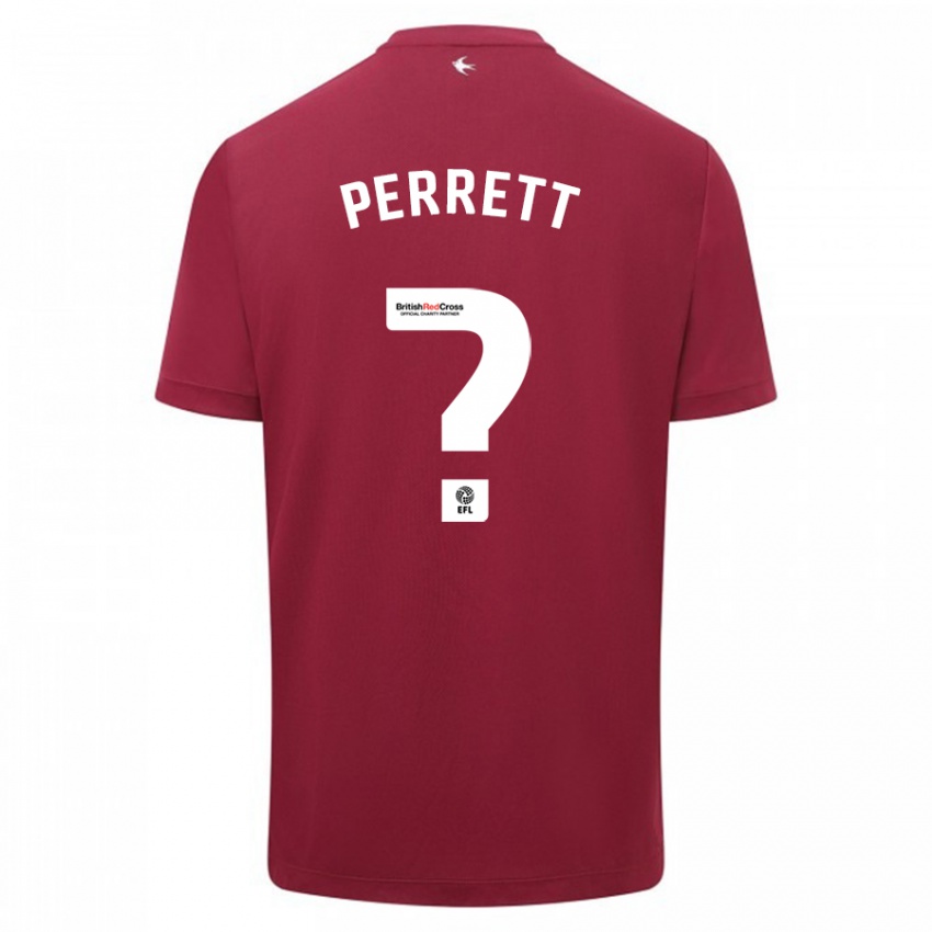 Kinderen Troy Perrett #0 Rood Uitshirt Uittenue 2023/24 T-Shirt