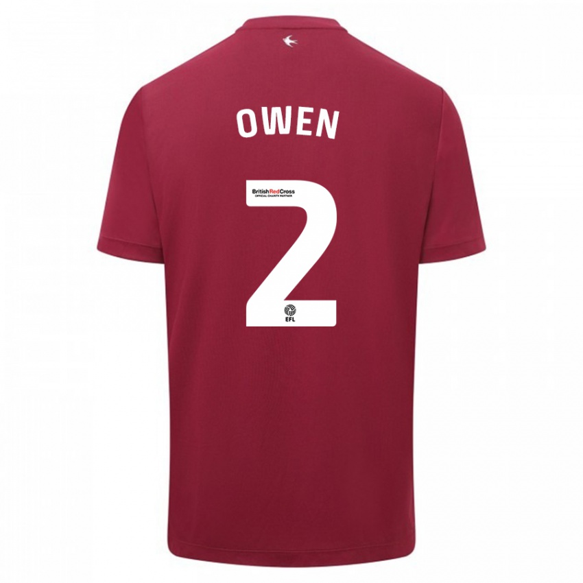 Kinderen Lisa Owen #2 Rood Uitshirt Uittenue 2023/24 T-Shirt