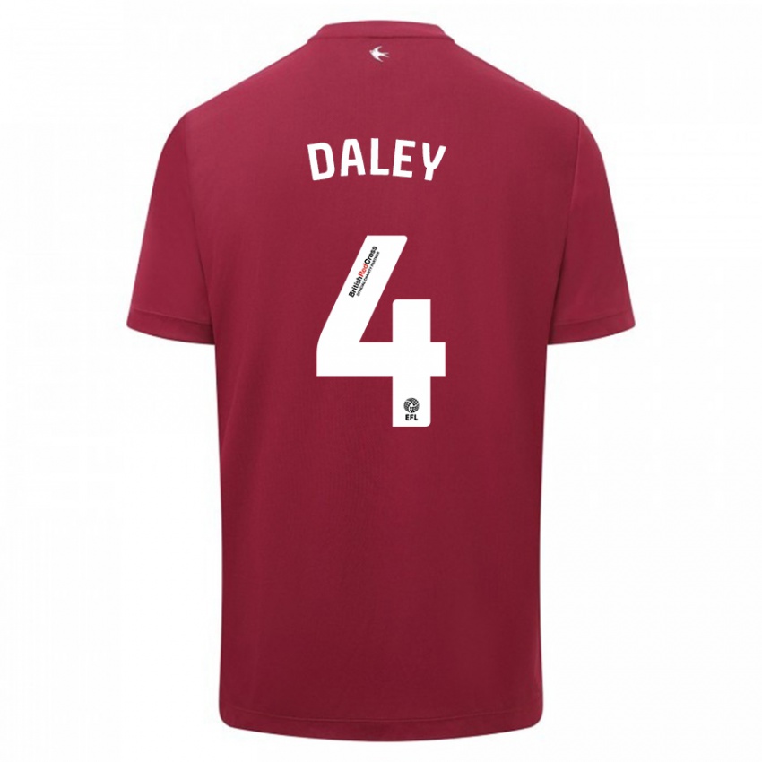 Kinderen Hannah Daley #4 Rood Uitshirt Uittenue 2023/24 T-Shirt