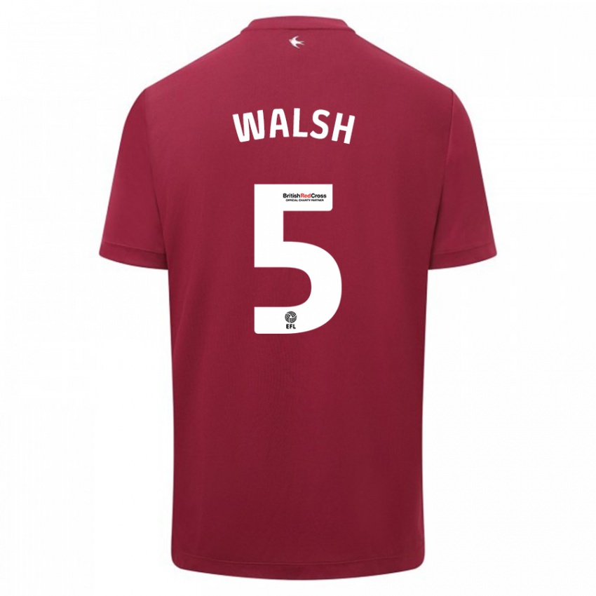 Kinderen Siobhan Walsh #5 Rood Uitshirt Uittenue 2023/24 T-Shirt