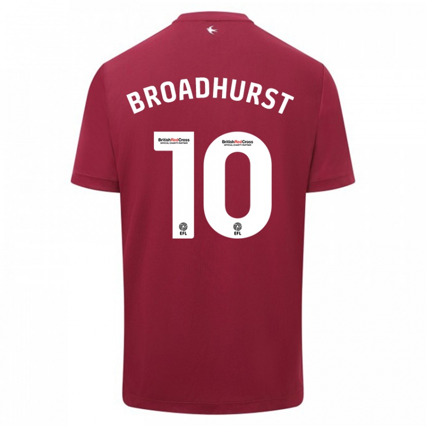 Kinderen Danielle Broadhurst #10 Rood Uitshirt Uittenue 2023/24 T-Shirt