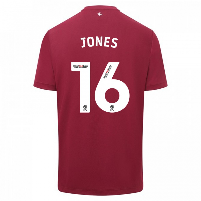 Kinderen Ellie Jones #16 Rood Uitshirt Uittenue 2023/24 T-Shirt