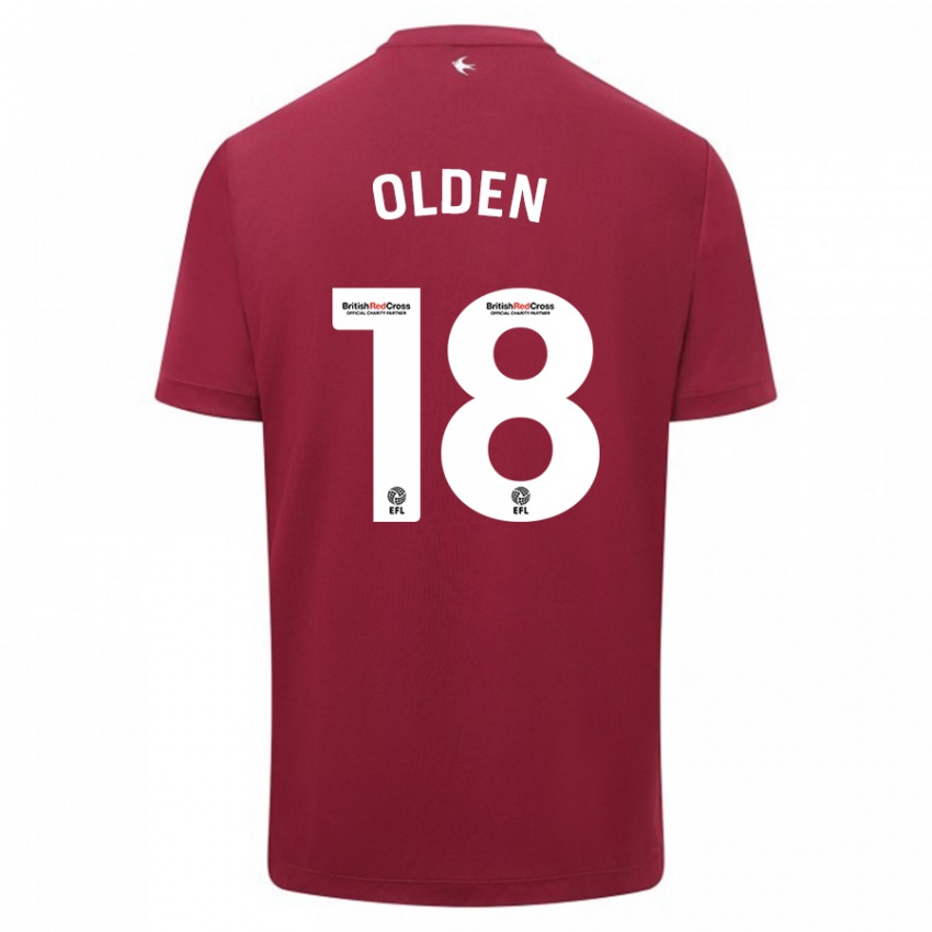 Kinderen Mackenzie Olden #18 Rood Uitshirt Uittenue 2023/24 T-Shirt