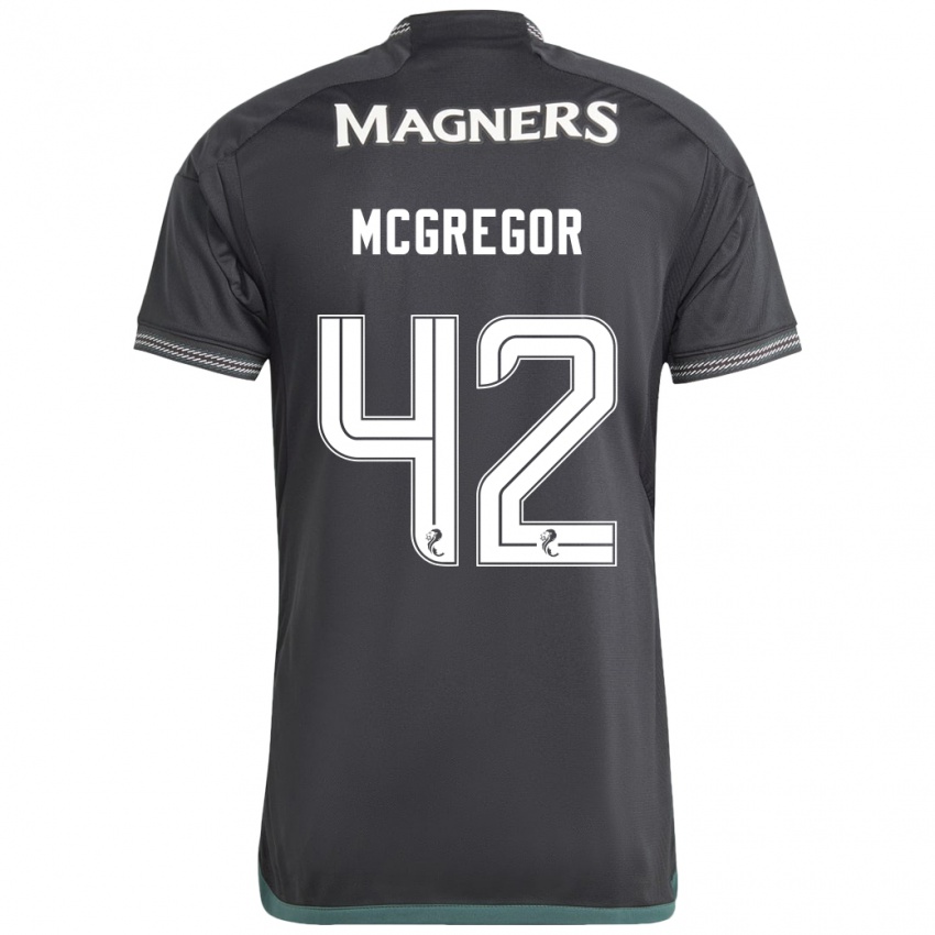 Kinderen Callum Mcgregor #42 Zwart Uitshirt Uittenue 2023/24 T-Shirt