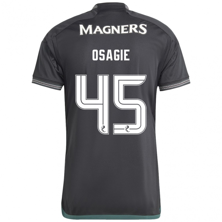 Kinderen Justin Osagie #45 Zwart Uitshirt Uittenue 2023/24 T-Shirt