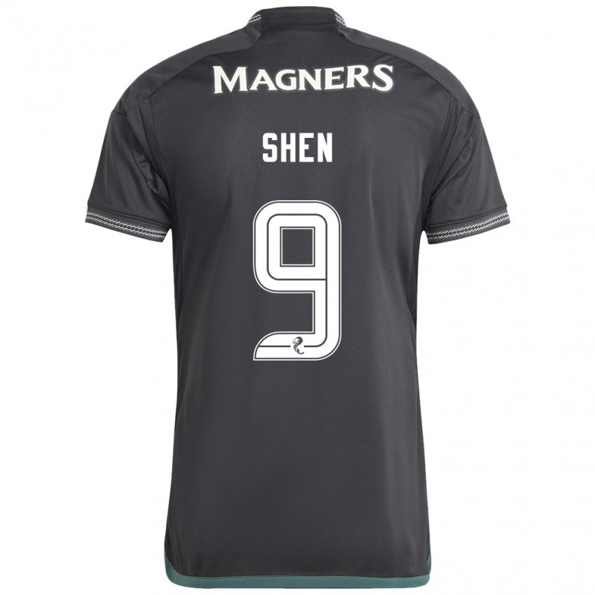 Kinderen Shen Mengyu #9 Zwart Uitshirt Uittenue 2023/24 T-Shirt