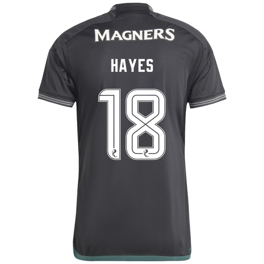 Kinderen Caitlin Hayes #18 Zwart Uitshirt Uittenue 2023/24 T-Shirt