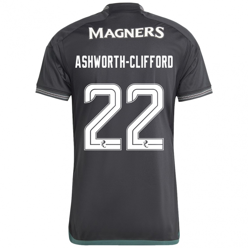 Kinderen Lucy Ashworth-Clifford #22 Zwart Uitshirt Uittenue 2023/24 T-Shirt