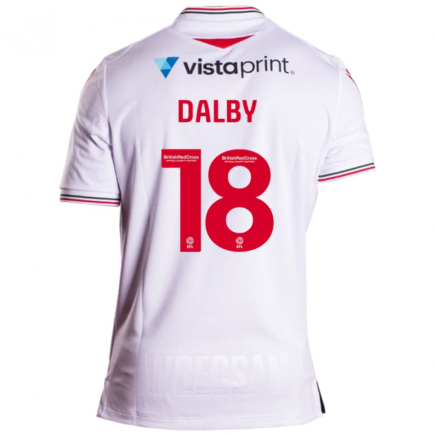 Kinderen Sam Dalby #18 Wit Uitshirt Uittenue 2023/24 T-Shirt