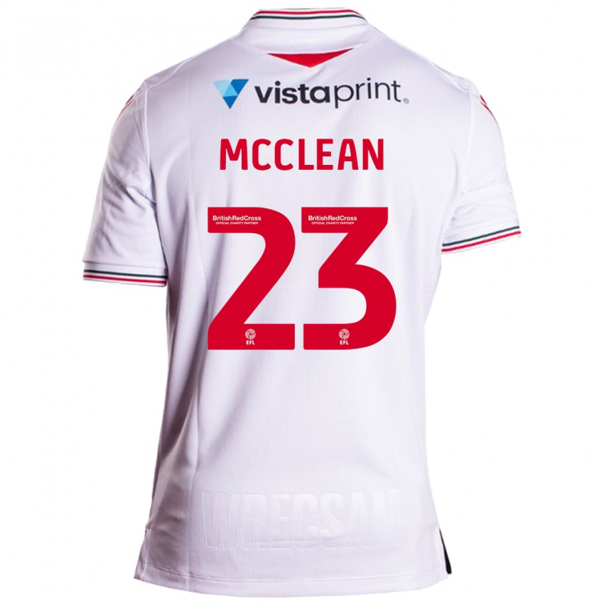 Kinderen James Mcclean #23 Wit Uitshirt Uittenue 2023/24 T-Shirt