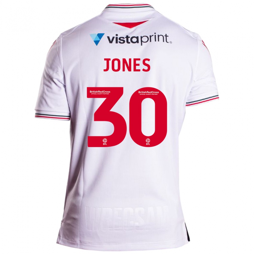 Kinderen James Jones #30 Wit Uitshirt Uittenue 2023/24 T-Shirt