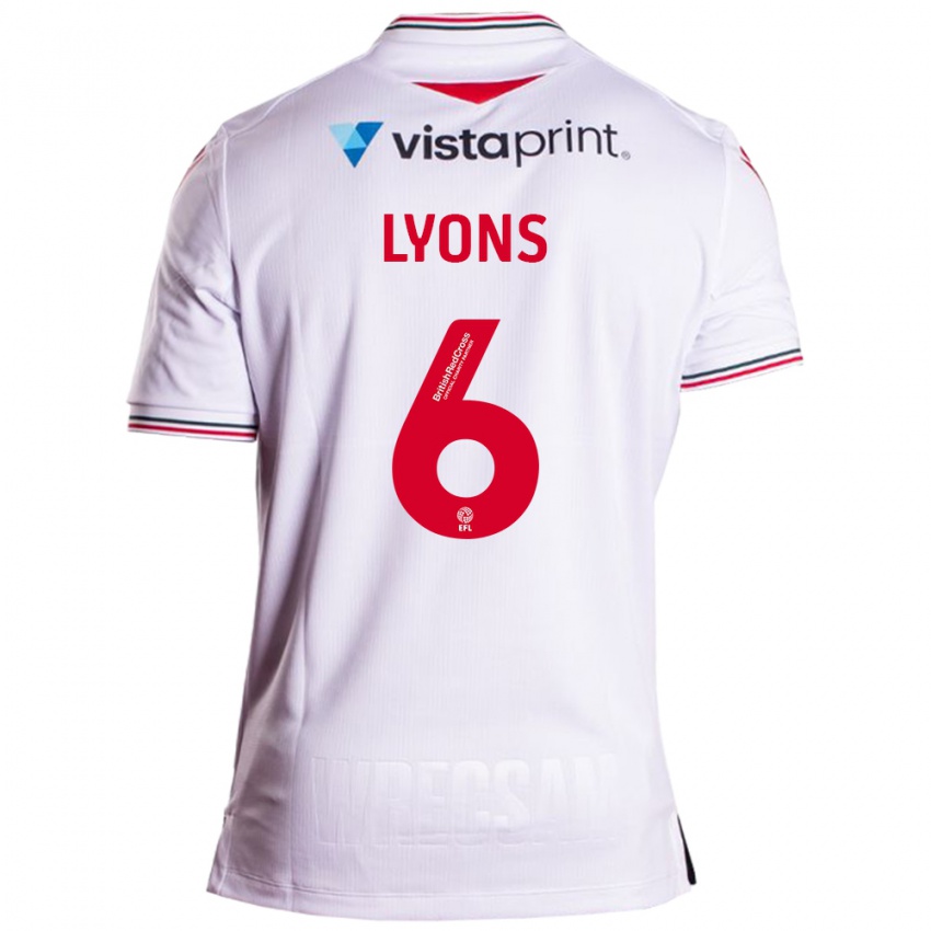 Kinderen Lauryn Lyons #6 Wit Uitshirt Uittenue 2023/24 T-Shirt