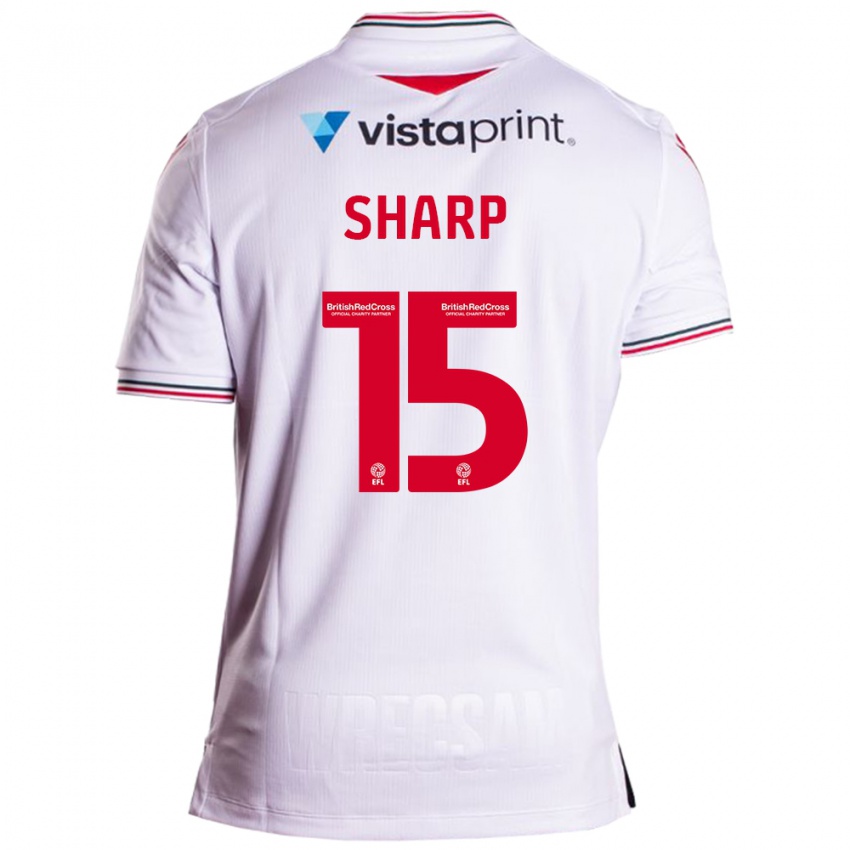 Kinderen Katie Sharp #15 Wit Uitshirt Uittenue 2023/24 T-Shirt